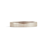 Front view of Flat Band 3mm in 18k White Gold