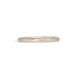 Front view of Thick Dome Band 2mm in 14k White Gold