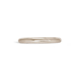 Front view of Thick Dome Band 2mm in 18k White Gold