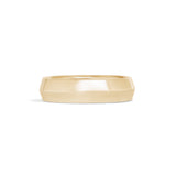 Front view of Knife Edge Band 5mm in 18k Yellow Gold