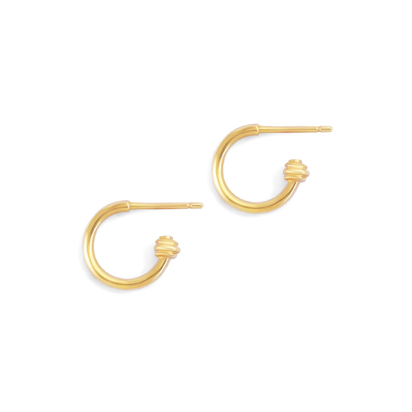 Pair of Cornice End Hoop / Small earrings