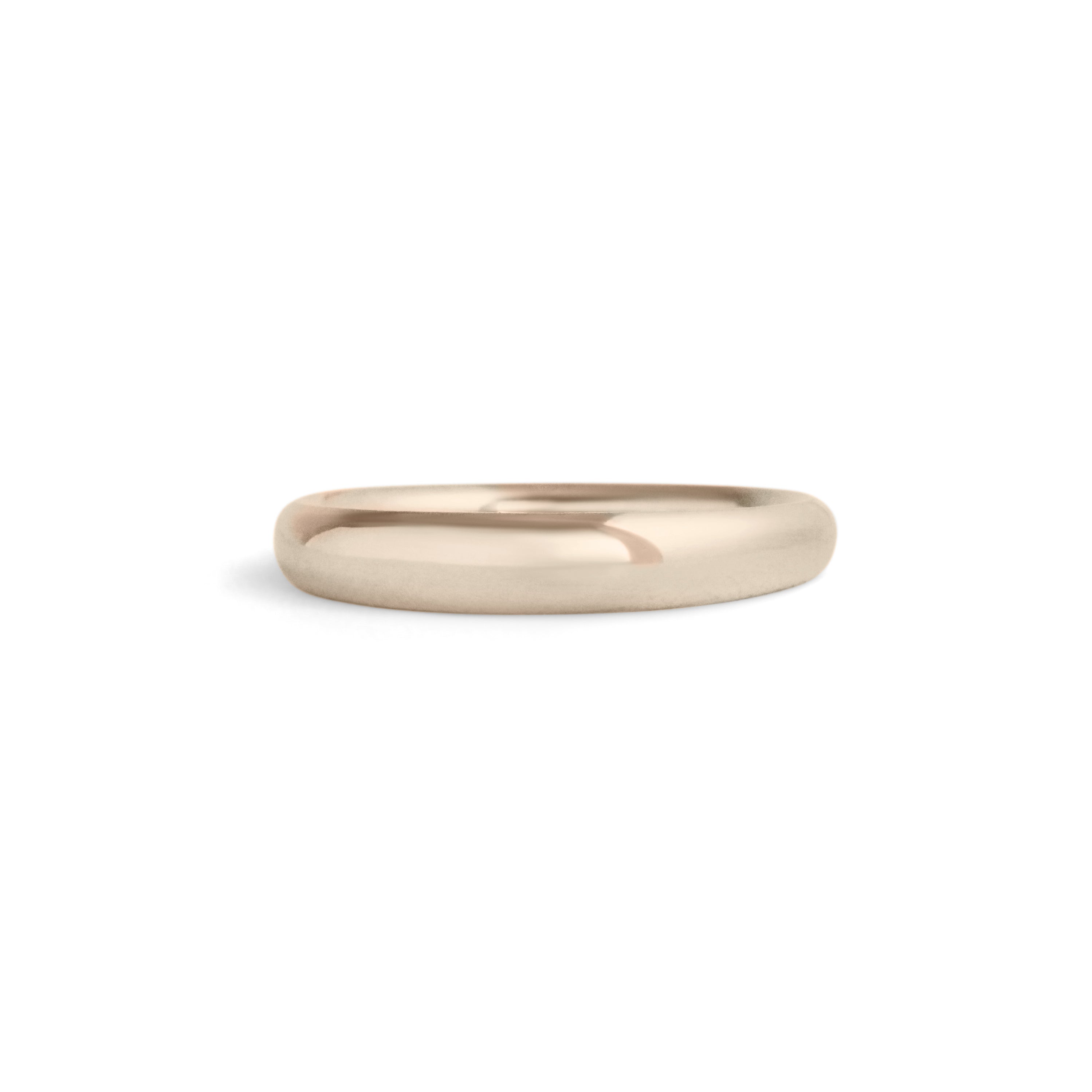 Front view of Ellipse Band 3mm in 14k White Gold