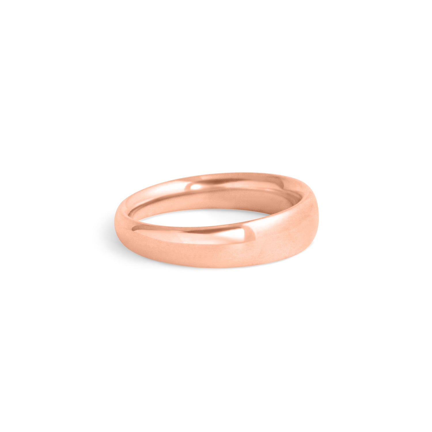 Side view of Ellipse Band 4mm in 14k Rose Gold