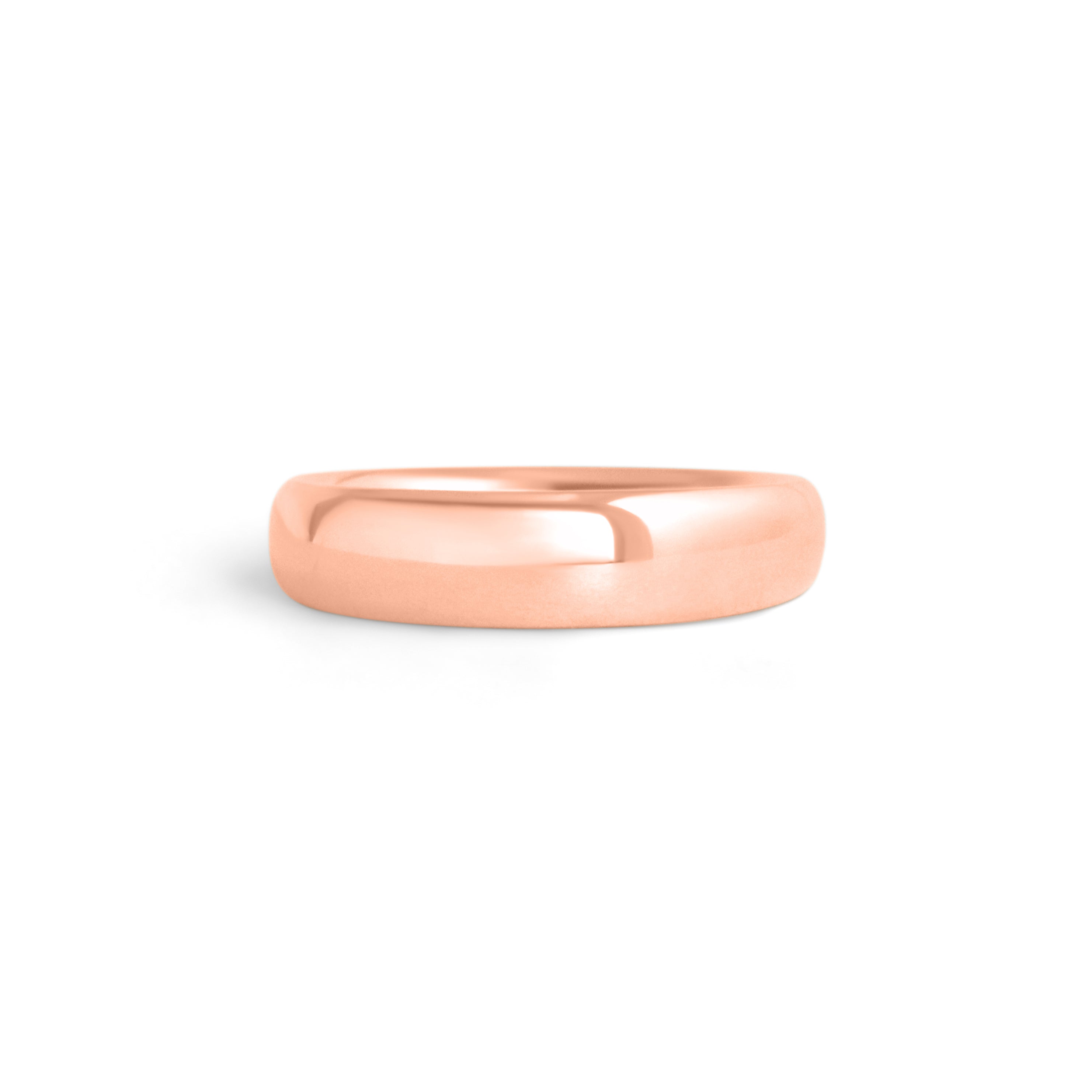 Front view of Ellipse Band 4mm in 14k Rose Gold