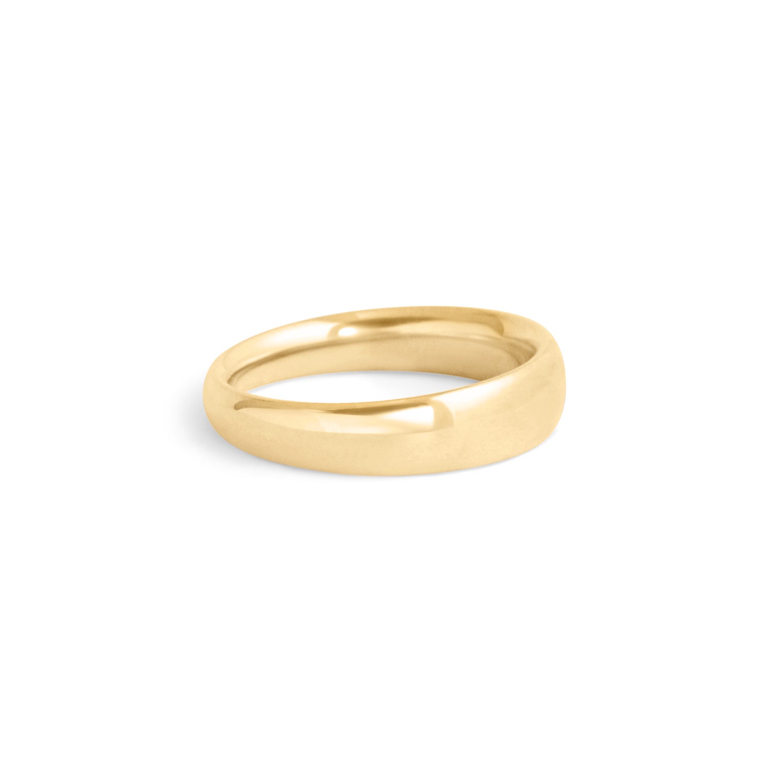 Side view of Ellipse Band 4mm in 18k Yellow Gold
