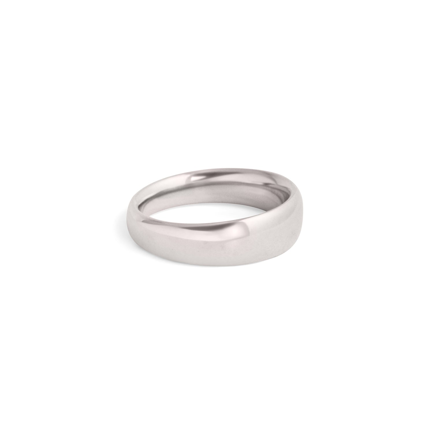 Side view of Ellipse Band 5mm in Platinum