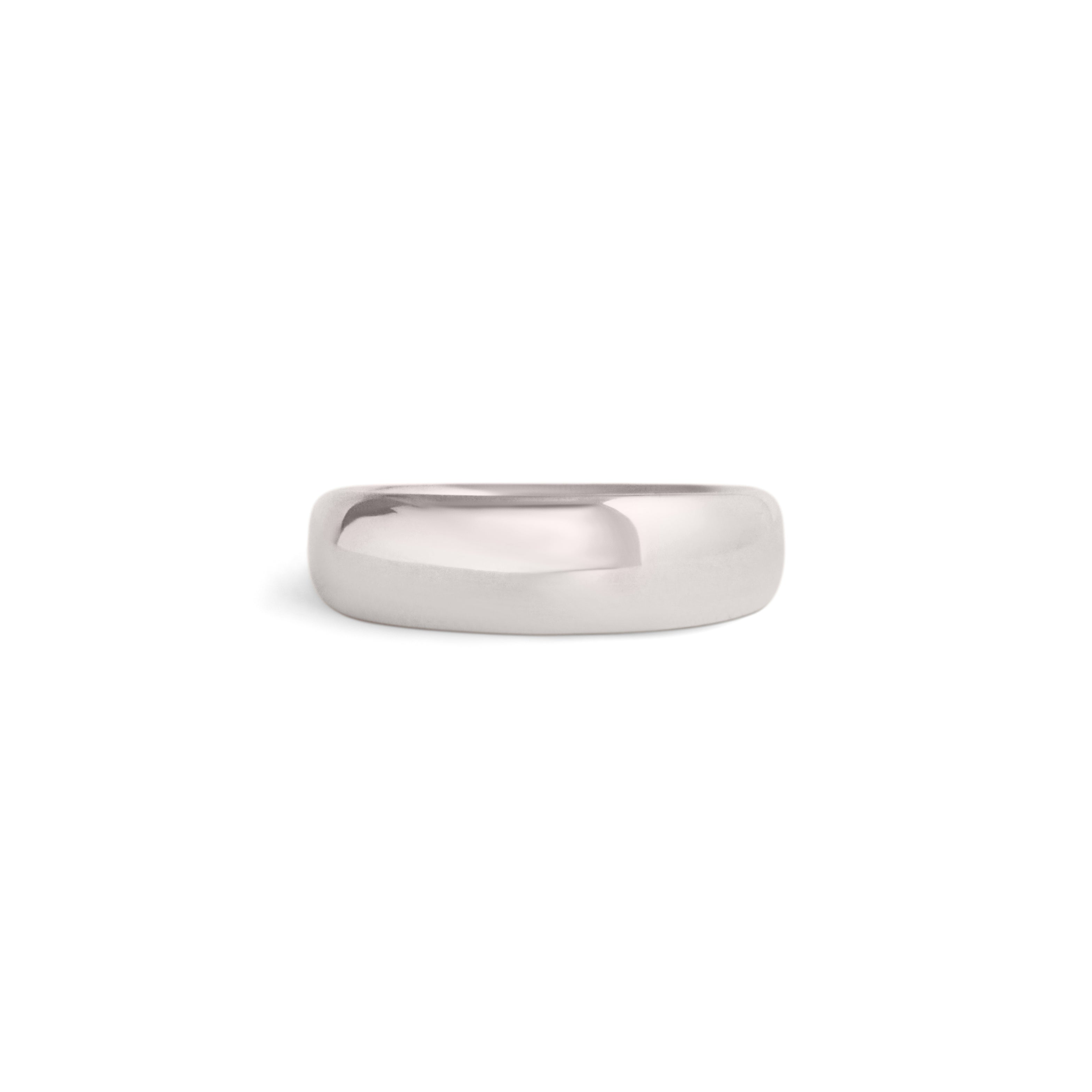 Front view of Ellipse Band 5mm in Platinum