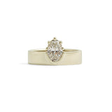 Front view of Varick Ring Oval Lab Diamond 1.03ct by Goldpoint Jewelry