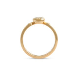Side profile view of Gravitational Pull Ring / Round Lab Diamond 0.75ct by Sandy Rubin