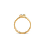 Side profile view of Varick Ring / Pear Lab Grown Diamond 1.01ct by Goldpoint Jewlery