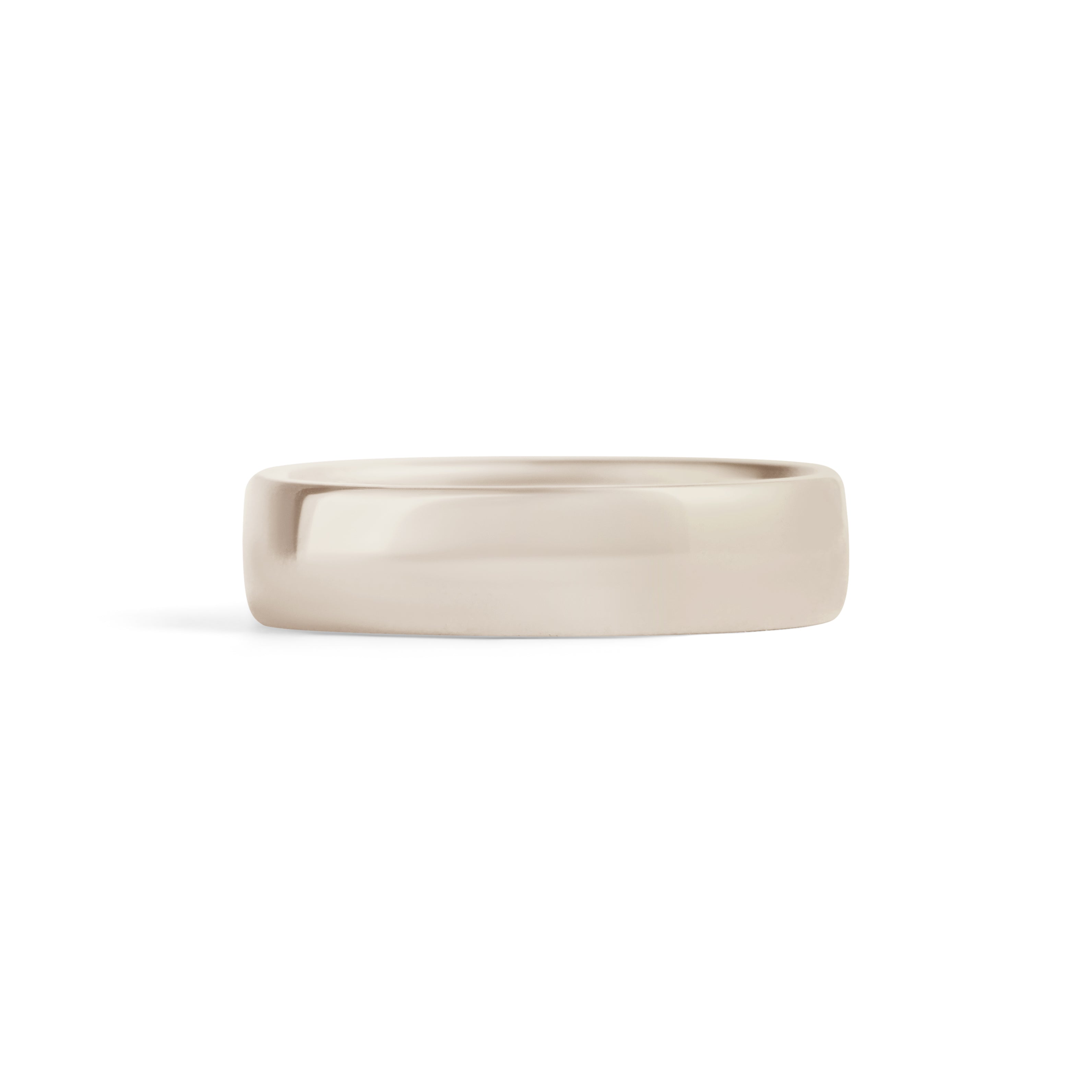 Dome Band 6mm in White Gold
