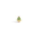 Front view of Step Mazunte Earring Single / Round Tourmaline by Goldpoint Jewelry