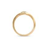 Side profile view of Event Horizon Ring / Round Natural Diamond 0.50ct by Sandy Rubin