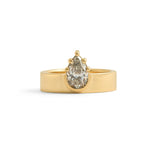 Front view of Varick Ring / Pear Lab Grown Diamond 1.01ct by Goldpoint Jewlery