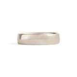 Dome Band 6mm in White Gold