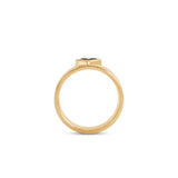 Side profile view of Kingsland Ring Triangle Cut Sapphire 0.65ct by Goldpoint Jewelry