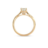 Side profile view of Entranced Ring / Round Lab Diamond 0.72ct by Sandy Rubin