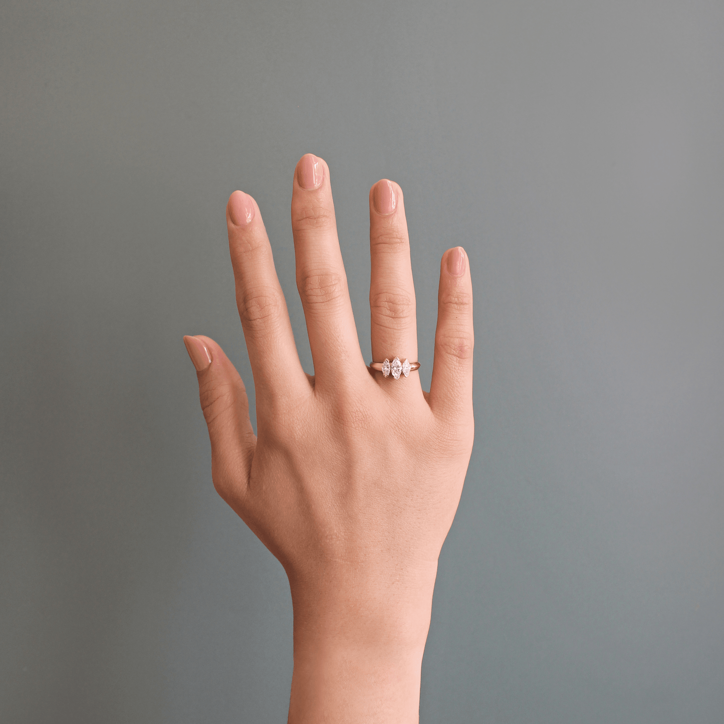 Triptych Ring / Lab Marquise Diamonds 1.1ct
