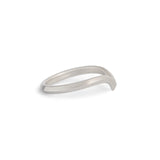 Side view of Peak Knife Edge Band in Platinum by Goldpoint Jewelry