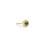 Side view of Talon Earring Single / 4mm Round Tourmaline by Goldpoint Jewelry