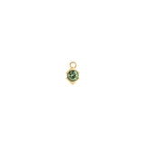 Front view of Horus Charm / Bicolor Sapphire 5mm by Goldpoint Jewelry