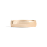 Front view of Dome Band 6mm in 14k Yellow Gold
