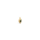Side view of Horus Charm / Bicolor Sapphire 5mm by Goldpoint Jewelry