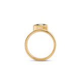 Side profile view of Varick Ring / Round Grey Lab Diamond 1.82ct by Goldpoint Jewelry