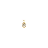 Front view of Horus Charm / Lab Round Diamond 5mm by Goldpoint Jewelry