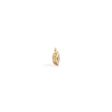 Side view of Horus Charm / Lab Round Diamond 5mm by Goldpoint Jewelry