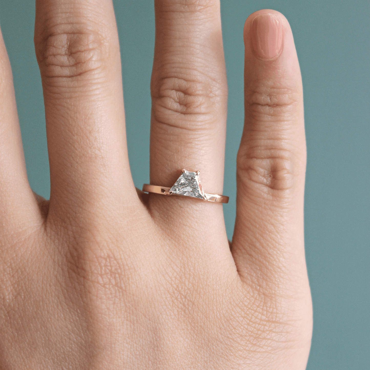 Horizon Ring / Trapezoid Diamond .78ct