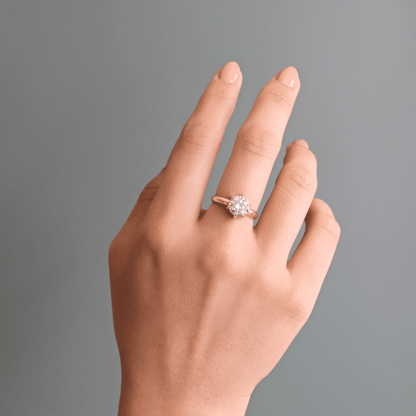 Ellipse Ring / Lab Round Diamond 2.12ct