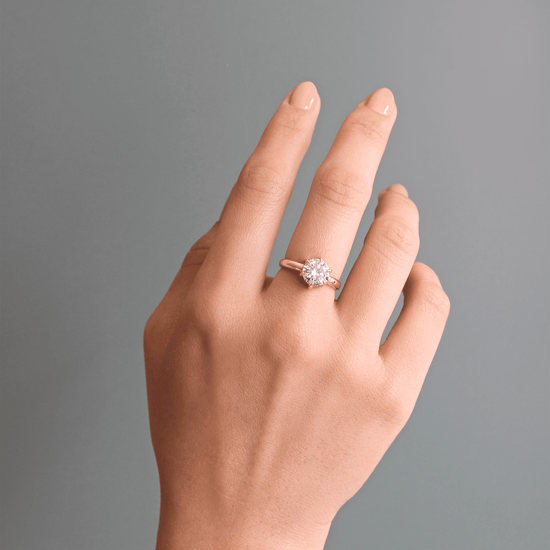 Ellipse Ring / Lab Round Diamond 2.12ct