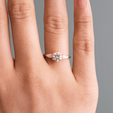 Bosc Ring / Lab Round & Side Pear Diamonds by Goldpoint