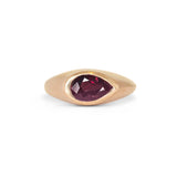 Deep Purple Sapphire Signet Ring