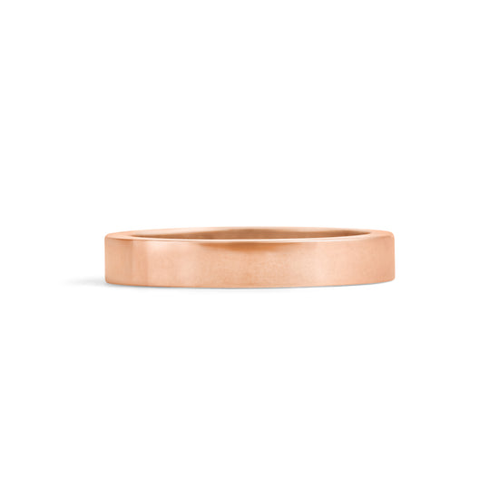 Flat Band / 3mm in Rose Gold