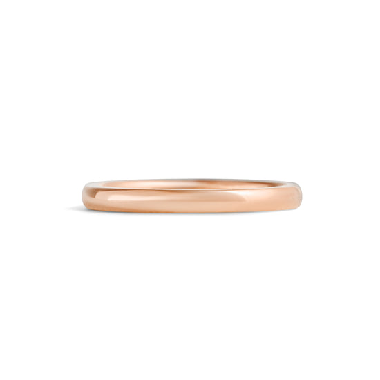 Dome Band / 2mm in Rose Gold