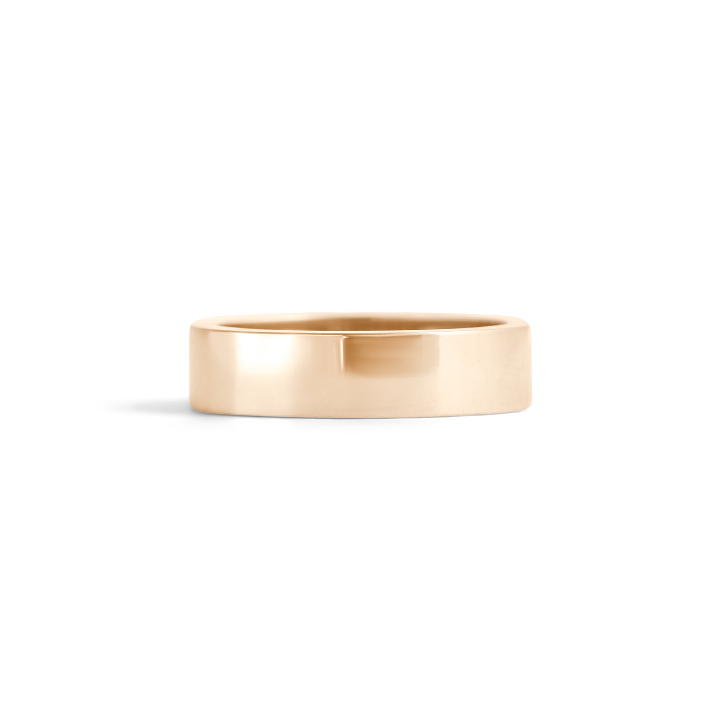 Front view of Flat Band / 5mm in 14k Yellow Gold