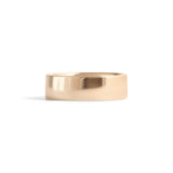 Front view of Flat Band 6mm in 14k Yellow Gold