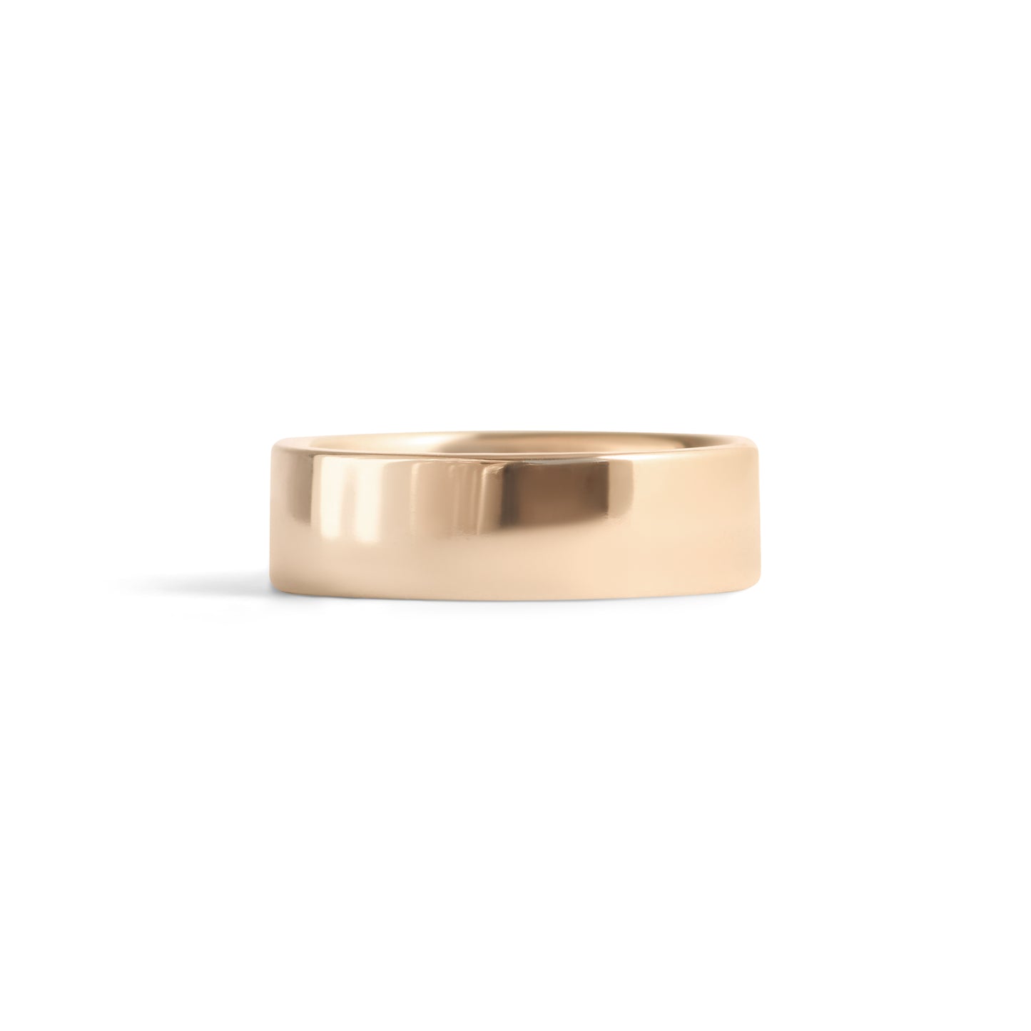 Front view of Flat Band / 6mm in 14k Yellow Gold
