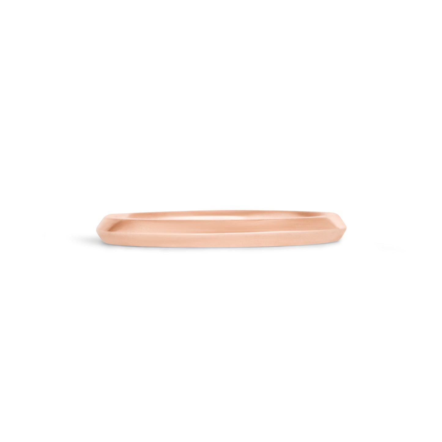 Front view of Knife Edge Band / 2mm in 14k Rose Gold