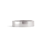 Front view of Flat Band 5mm in 14k White Gold