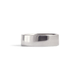 Front view of Flat Band 6mm in 14k White Gold