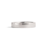 Front view of Flat Band 4mm in 14k White Gold