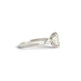 Side view of Wythe Ring Oval Natural Diamond 1.01ct by Goldpoint