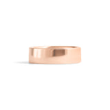 Front view of Flat Band 6mm in 18k Rose Gold