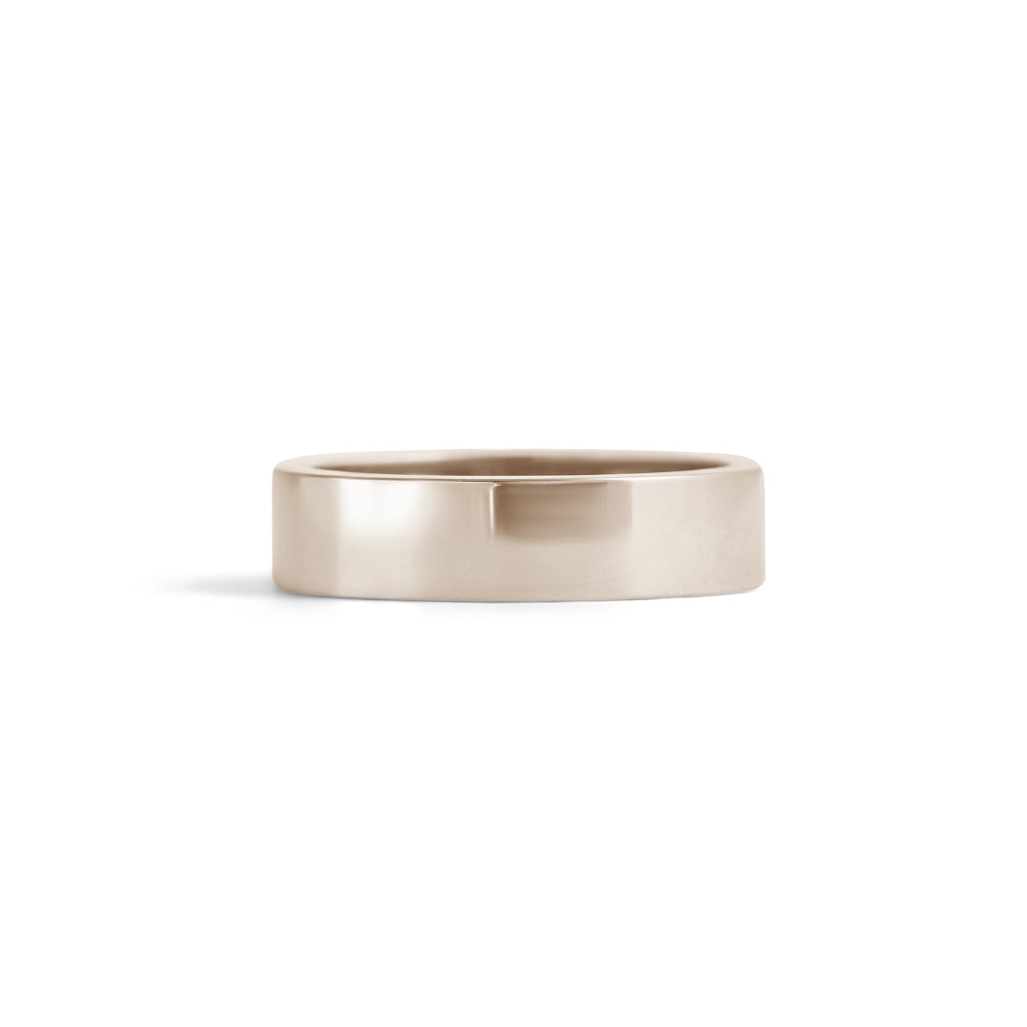 Front view of Flat Band / 5mm in 18k White Gold