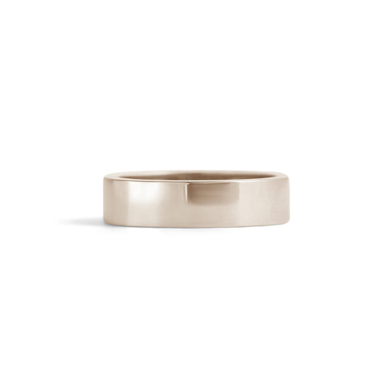 Front view of Flat Band / 5mm in 18k White Gold