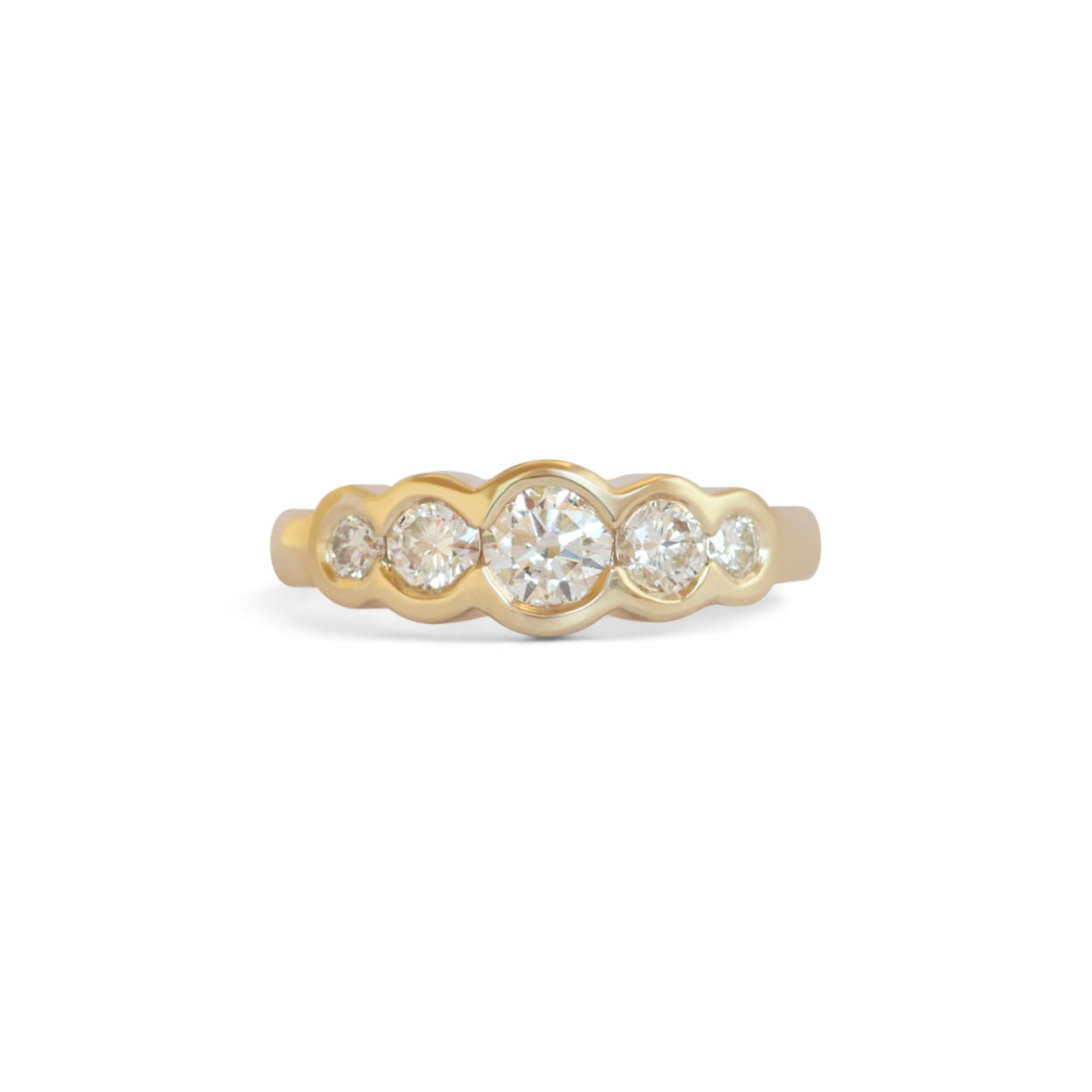 Clay 5 Ring Round Natural Diamond 0.35ct