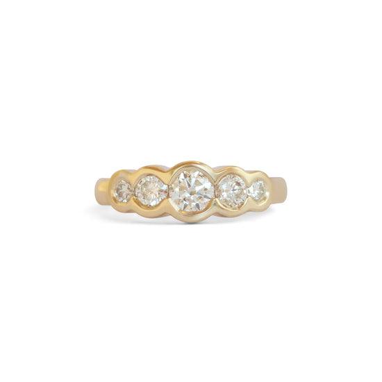 Clay 5 Ring Round Natural Diamond 0.35ct